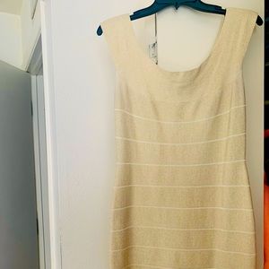 Gold midi dress